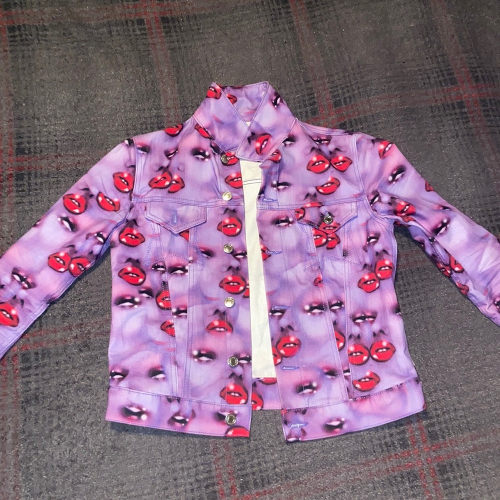Heaven by Marc Jacob (S) Purple/Red Denim Jacket!!